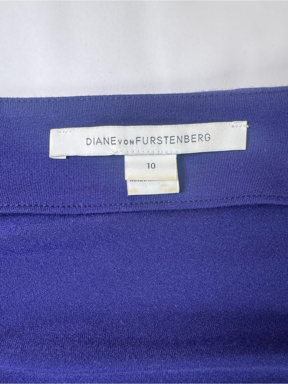 Diane von Furstenberg New Julian Two Wrap Dress Indigo Blue Jersey Size 10 - Picture 8 of 15